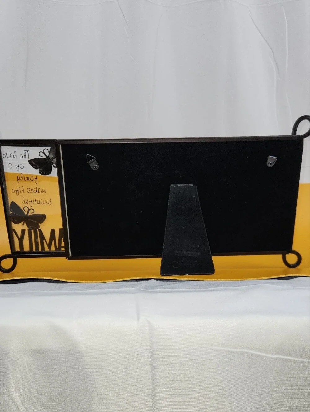 Family Multi-Opening Photo Frame in Black with Gold Accents